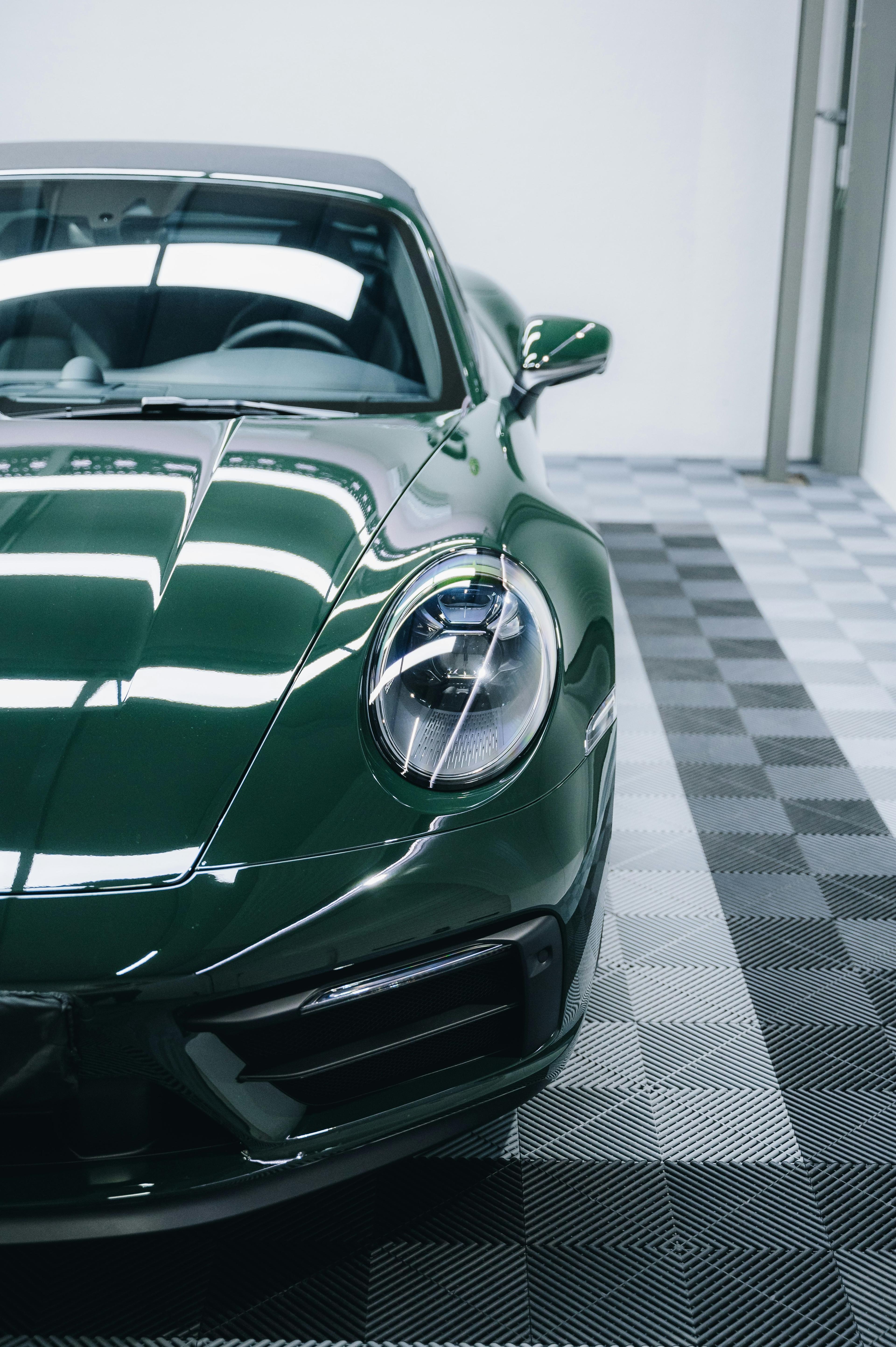 Sports car being detailed